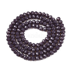 Непрозрачный сплошной цвет имитация нефрита стеклянные бусины пряди&nbsp;EGLA-A044-P3mm-D11