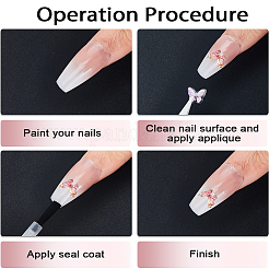 4 шт. 2 вида пластиковых наклеек для дизайна ногтей в виде бабочек&nbsp;MRMJ-CP0001-37