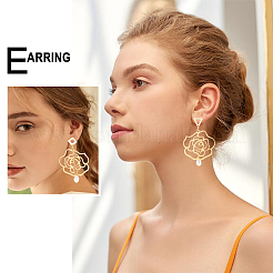 40 шт. 4 шт. фурнитура для сережек-гвоздиков из нержавеющей стали 201 с отверстием&nbsp;EJEW-DC0001-21