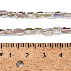 Стеклянные бусины с гальваническим покрытием  EGLA-P064-01A-HR02