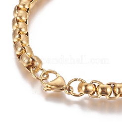 Ионное покрытие (ip) 304 нержавеющая сталь цепочка браслеты BJEW-I274-10G