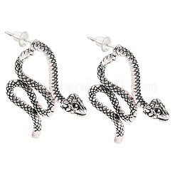 Серьги-гвоздики из сплава спереди и сзади&nbsp;EJEW-B031-03AS