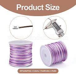 4 рулон двухцветного окрашенного сегментного нейлонового китайского узелкового шнура NWIR-TA0001-05
