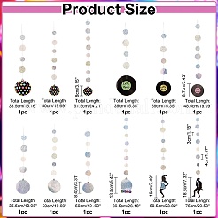Ahademaker радужные бумажные гирлянды на тему диско HJEW-GA0001-18