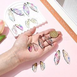 4 пакетик подвесок из эпоксидной смолы 4 цветов&nbsp;RESI-YW0005-36