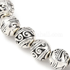 Женские браслеты из сплава с круглыми бусинами&nbsp;BJEW-JB12569-01