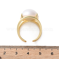 Стойка покрытие латунь открытые манжеты кольца RJEW-M172-05G