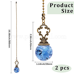 Круглые стеклянные подвески потолочные вентиляторы цепные удлинители&nbsp;HJEW-WH20003-34B