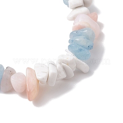 Rhombus-Stretcharmbänder aus natürlichem Edelstein für Damen&nbsp;BJEW-JB10992-01