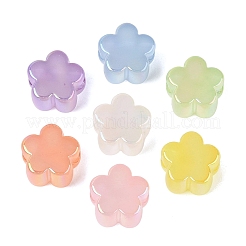 Perles européennes en acrylique opaque à placage UV lumineux&nbsp;OACR-Q197-16
