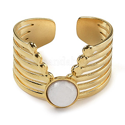 Anillos blancos naturales del dedo del jade&nbsp;RJEW-U027-02G-05