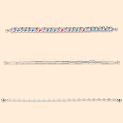 1 набор из 3-х стилей железной шляпной цепочки с застежкой-карабином HJEW-CN0001-31A