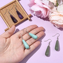 3 пара 3-х стилевых латунных серег-капель&nbsp;EJEW-YW0001-11A