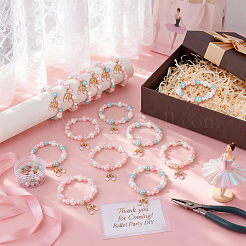 16 bracelet en perles acryliques (2 styles différents)&nbsp;BJEW-GO00007