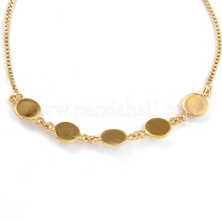 Регулируемые браслеты из латуни BJEW-L652-17-G