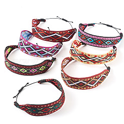 7шт 7 регулируемых этнических браслета из полиэстера с шнуром&nbsp;BJEW-TAC0036