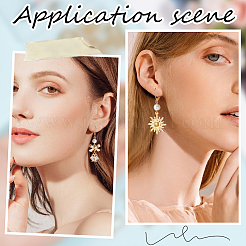 64 шт. 8 стиля: крючки для сережек из нержавеющей стали 304 и латуни&nbsp;DIY-BBC0001-77