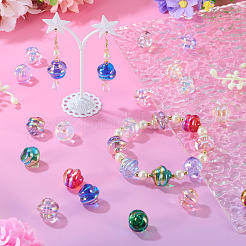 28 шт. 14-х цветные прозрачные акриловые бусины с гальваническим покрытием&nbsp;TACR-TA0001-72