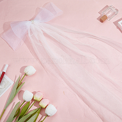 Veli da sposa in rete di poliestere bowknot&nbsp;AJEW-WH0609-534