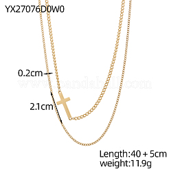 Двухслойные ожерелья из нержавеющей стали 304&nbsp;STAS-OY007-67G