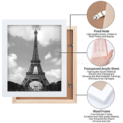 Cadre photo en bois&nbsp;DJEW-WH0050-08A