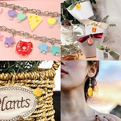 40 шт. 8 стиля подвески из непрозрачной смолы с имитацией еды&nbsp;RESI-CJ0002-95