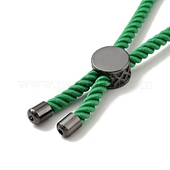 Bracelets coulissants en corde milan torsadée à moitié finis&nbsp;FIND-G032-01B-08