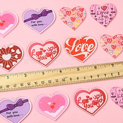 14 шт. 7 стиля подвески из прозрачного акрила ко Дню святого Валентина OACR-FS0001-98