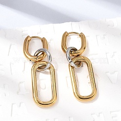 Orecchini a cerchio in acciaio inossidabile 304 per donna&nbsp;EJEW-G463-02GP