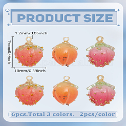 6шт 3 цвета пластиковые подвески&nbsp;FIND-LP0009-94B
