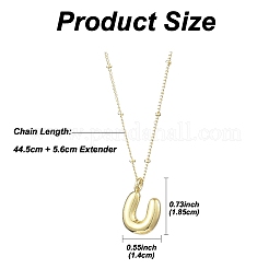 1 шт. латунные подвески в виде буквицы NJEW-YW0001-24U