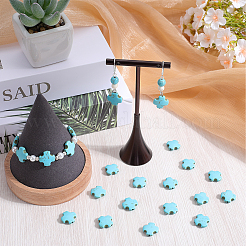 100 шт. синтетические бирюзовые бусины TURQ-SC0001-27