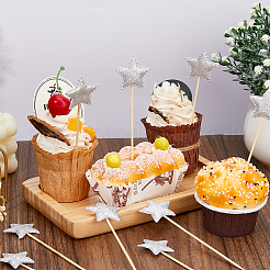 80 шт. вставка для торта в виде звезды из ткани&nbsp;AJEW-DC0003-54A