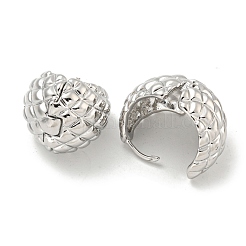 Круглые латунные серьги-кольца EJEW-L211-011E-P