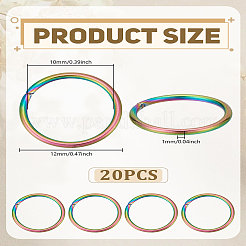 20 шт. Открытые соединительные кольца из нержавеющей стали 304 STAS-LP0004-83