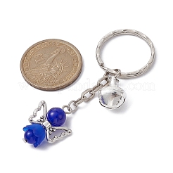 天使の天然宝石 kcychain  アクリルペンダントと鉄の付属品付き  ミックスカラー  7.6cm&nbsp;KEYC-JKC00565