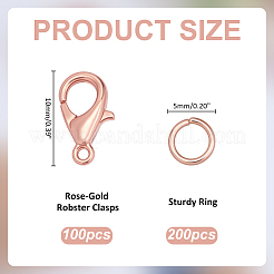 100 шт сплав когтя омара застежками&nbsp;FIND-ME0003-11