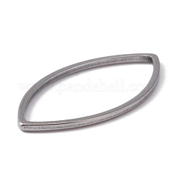 304ステンレススチールリンクリング  馬の目  ステンレス鋼色  27x13x1mm  内径：24.5x11mm&nbsp;STAS-WH0029-23
