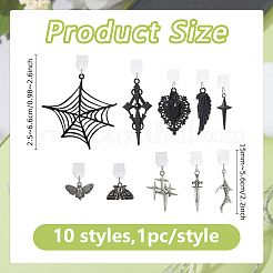 10 шт. 10 стиля пластиковых мобильных пылезащитных заглушек&nbsp;HJEW-DC00114