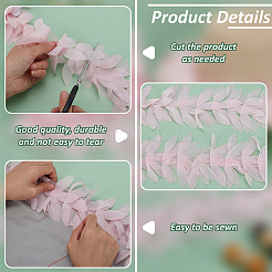4.9~5 Yards Polyester-Blatt-Spitzenband&nbsp;DIY-FG0002-84