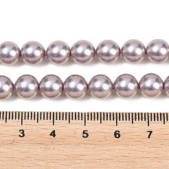 曇りガラスパールビーズ連売り  ラウンド  プラム  8mm  穴：0.7mm  約51~52個/連  15.94~16.02''（40.5~40.7センチメートル）&nbsp;GLAA-A044-08A-11