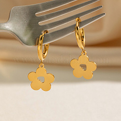 Pendientes colgantes de aro de acero inoxidable 304 para mujer&nbsp;EX9712