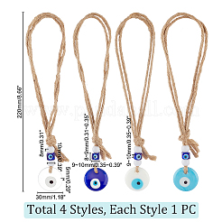 Ahademaker 1 комплект подвесок ручной работы лэмпворк сглаз украшения HJEW-GA0001-22