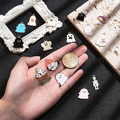 15шт 15 стиля хэллоуин подвески из сплава эмали FIND-YW0006-06