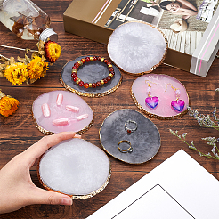 6шт 3-х цветная овальная палитра из смолы MRMJ-PH0001-60