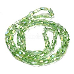 Стеклянные бусины с гальваническим покрытием  EGLA-P066-01A-AB06