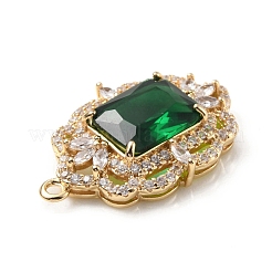 Латунь с подвесками из стекла k9 и стразами KK-C024-07KCG-03