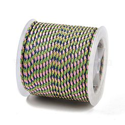 Cordon tressé en polyester de 11 m avec âme en coton et fil métallique&nbsp;OCOR-Z006-01-22