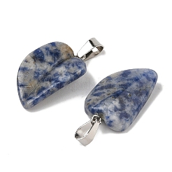Pendentifs en jaspe tache bleue naturelle&nbsp;G-B127-01P-01