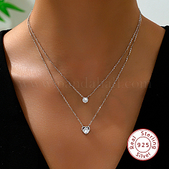 925 серебряная цепочка с двойным слоем ожерелья YE3032-1